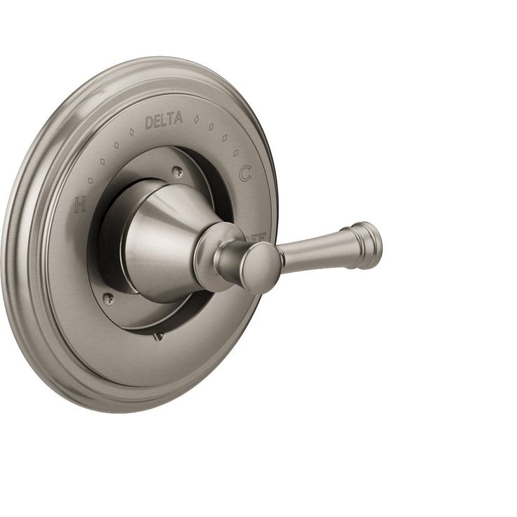 Delta Valdosta with H2Okinetic Technology Spotshield Brushed Nickel 1-Handle Bathtub and Shower Faucet with Valve