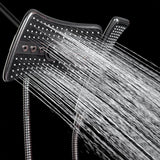 4-spray 9 in. Dual Shower Head and Handheld Shower Head in Antique Bronze