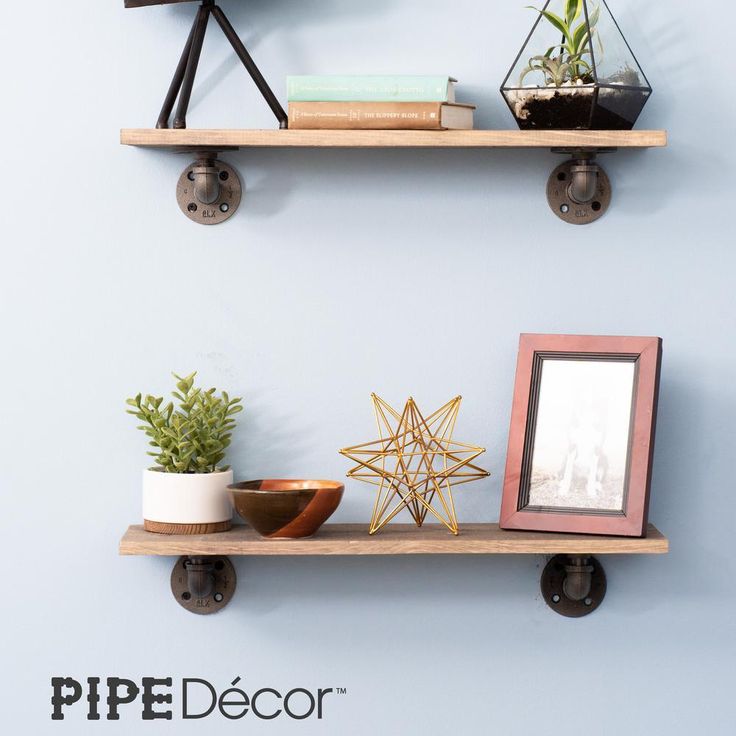 1/2 in. Black Pipe 3.75 in D x 2.5 in. H Wall Mounted Double Flange Shelf Bracket Kit (4-Pack)