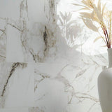 Crystal Bianco 12 in. x 24 in. Polished Porcelain Floor and Wall Tile (16 sq. ft./Case)