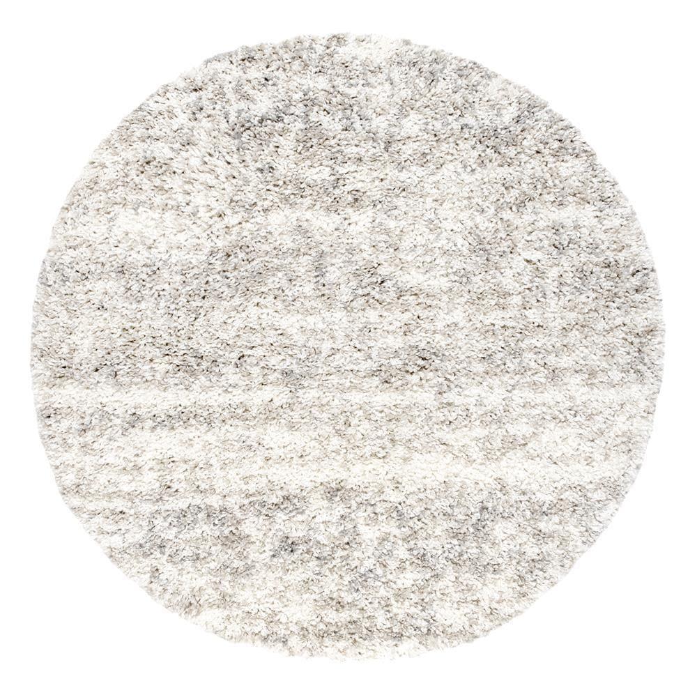 Contemporary Brooke Ivory 9 ft. x 12 ft. Shag Area Rug - Super Arbor