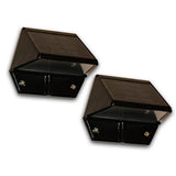 Solar 2-LED Outdoor Black Integrated LED Deck and Wall Light (2-Pack) - Super Arbor