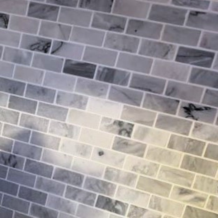 Carrara Classique Brick 11.81 in. x 11.81 in. Honed Marble Wall Tile (9.7 sq. ft./Case)