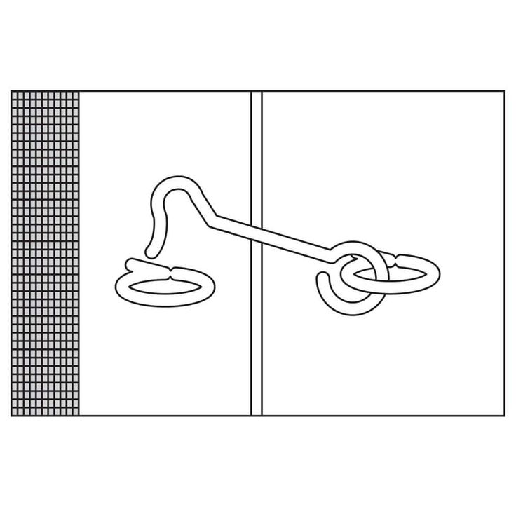 Everbilt 2-1/2 in. Black Hook and Eye (2-Pack)