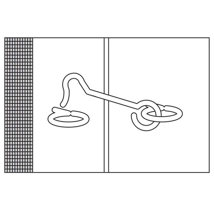 Everbilt 2-1/2 in. Black Hook and Eye (2-Pack)