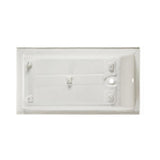 Voltaire 60 x 30 in. Acrylic Right-Hand Drain with Integral Tile Flange Rectangular Drop-in Bathtub in white - Super Arbor
