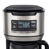 12-Cup Black Programmable Front-Fill Coffee Maker with Thermal Carafe