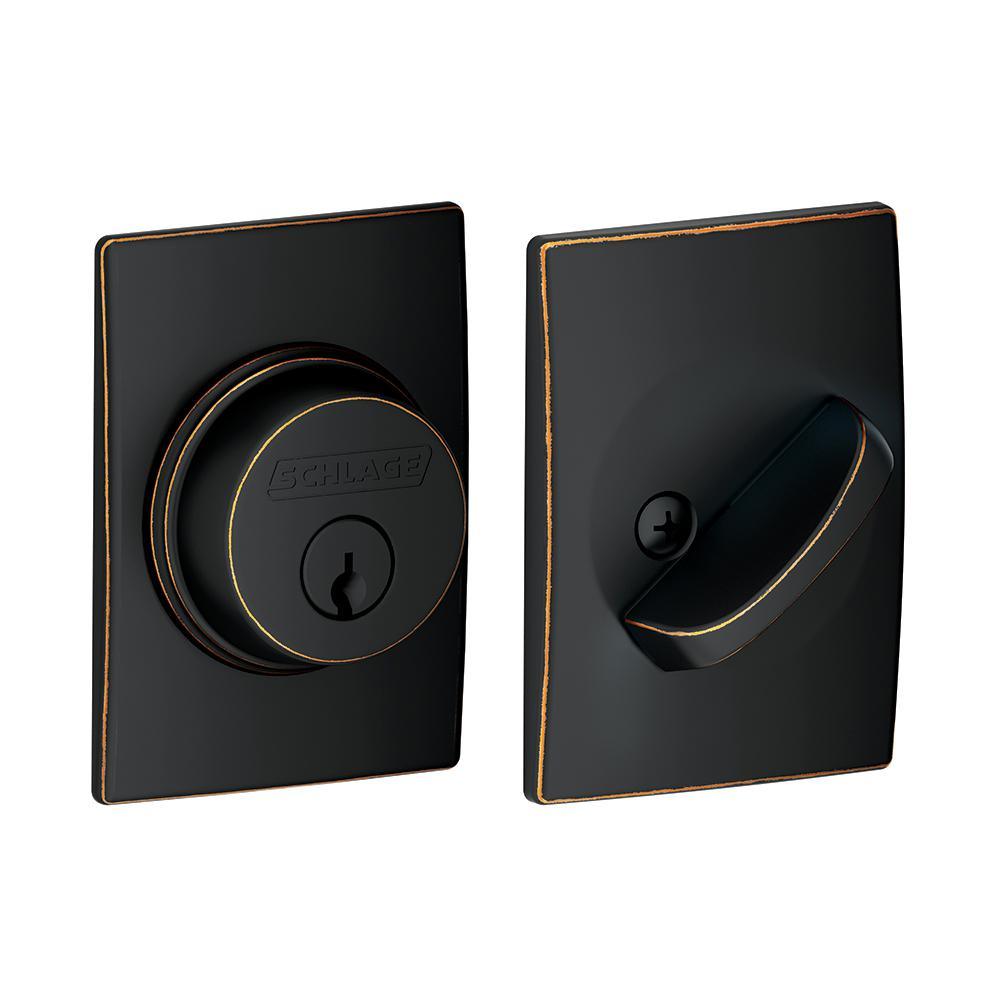 Century Matte Black Single Cylinder Deadbolt - Super Arbor