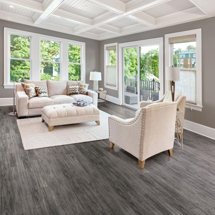 Congoleum ArmorCore LC Around the Block 12-ft W Cut-to-Length Yukon Sky Wood Look Low-Gloss Finish Sheet Vinyl