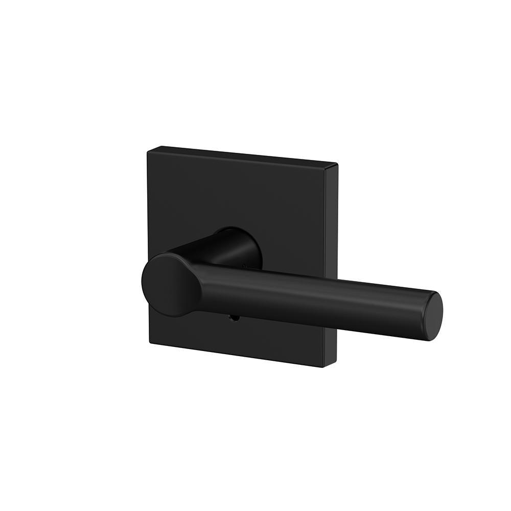 Custom Broadway Matte Black Collins Trim Combined Interior Door Lever - Super Arbor