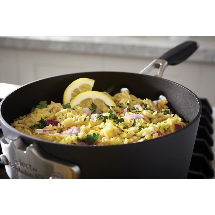Select Space Saving 3.5 qt. Hard-Anodized Aluminum Nonstick Sauce Pan in Black with Glass Lid