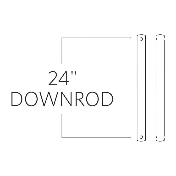 24 in. White Extension Downrod
