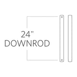 24 in. White Extension Downrod