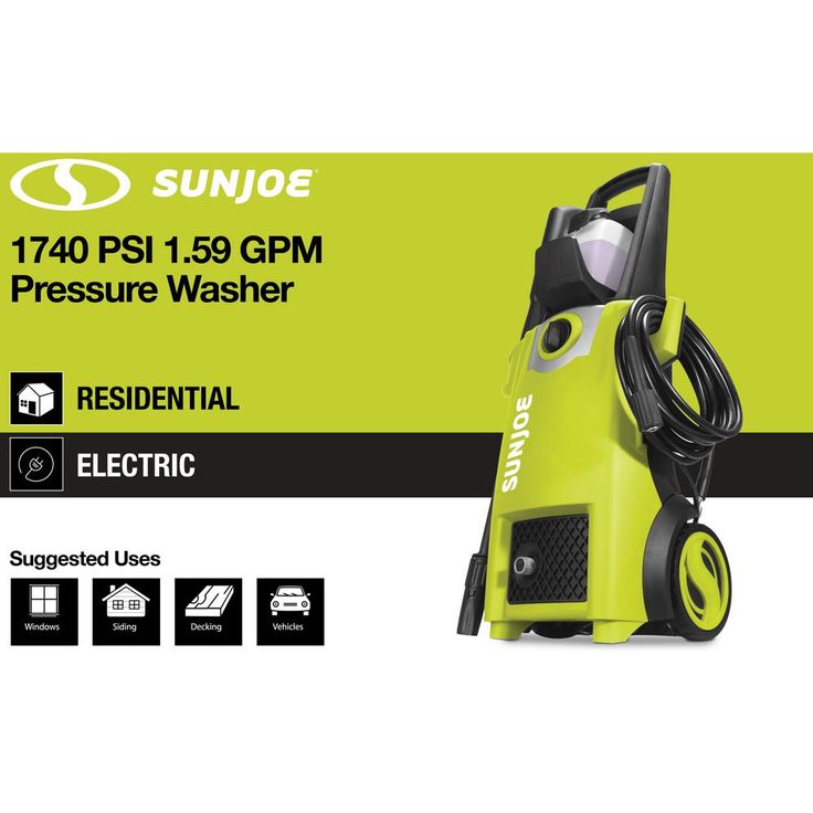 Sun Joe 1740 PSI 1.59 GPM 12.5 Amp Electric Pressure Washer