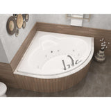 Jasper Diamond 5 ft. Acrylic Corner Drop-in Air and Whirlpool Bathtub in White - Super Arbor