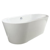 Melania 5.6 ft. Acrylic Flatbottom Non-Whirlpool Bathtub in White - Super Arbor