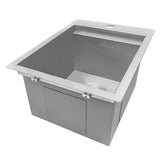 Workstation Drop-in Stainless Steel 15 in. x 20 in. Topmount Bar Prep RV Kitchen Sink 16-Gauge Single Bowl - Super Arbor