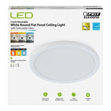 5 in. 8-Watt Title 24 Dimmable White Integrated LED Round Flat Panel Ceiling Flush Mount with Color Change CCT (4-Pack)