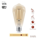 Soft White ST19 LED 40W Equivalent Dimmable Smart Wi-Fi Wiz Connected Wireless Light Bulb