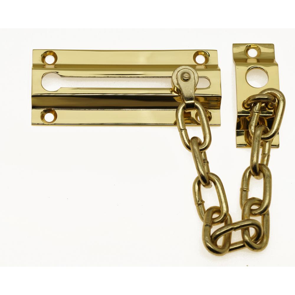 Solid Brass Chain Door Guard in Satin Nickel - Super Arbor