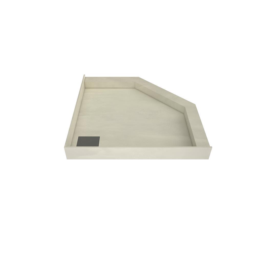 Redi Neo 46 in. x 46 in. Neo-Angle Corner Shower Base with Back Drain and Tileable Grate - Super Arbor