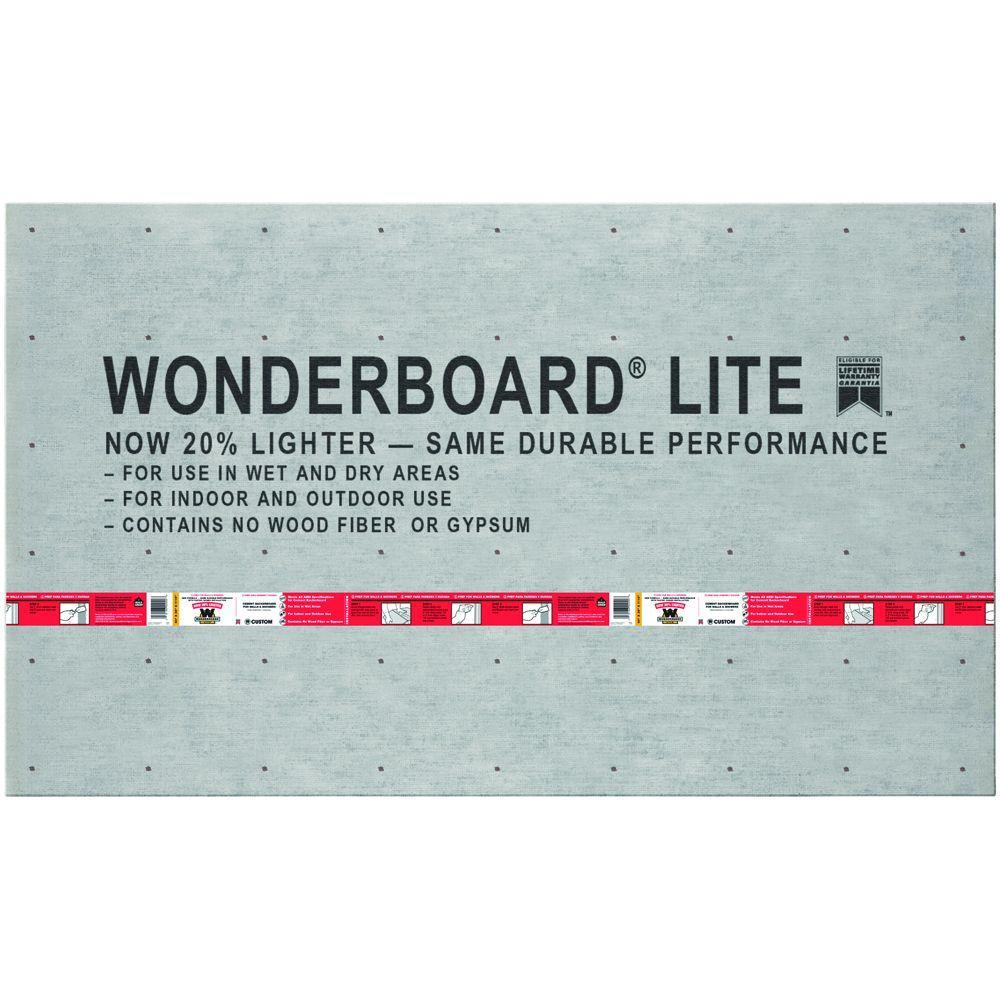 WonderBoard Lite 5 ft. x 3 ft. x 7/16 in. Backer Board - Super Arbor