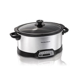 7 Qt. Programmable Stainless Steel Slow Cooker with Built-In Timer and Temperature Settings