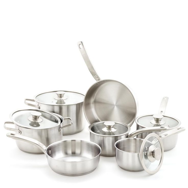 Classic 12-Piece Stainless Steel Cookware Set