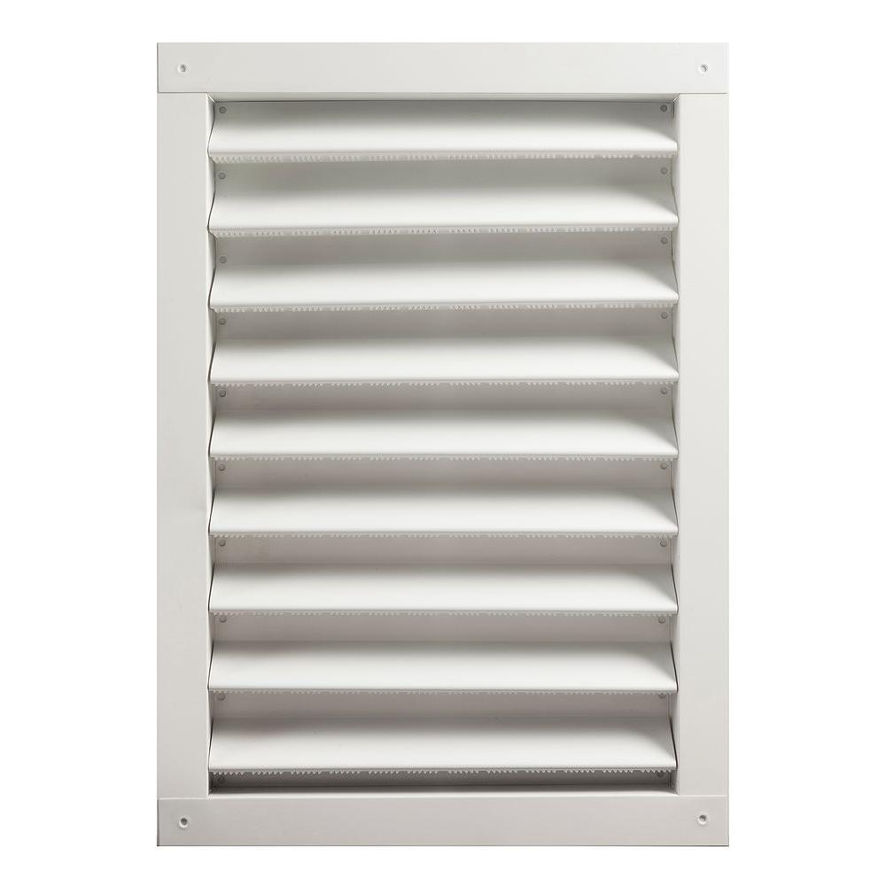 12 in. x 12 in. Aluminum Wall Louver Static Vent in White - Super Arbor