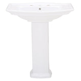 Washington 765 30 in. Pedestal Combo Bathroom Sink for 8 in. Widespread in White