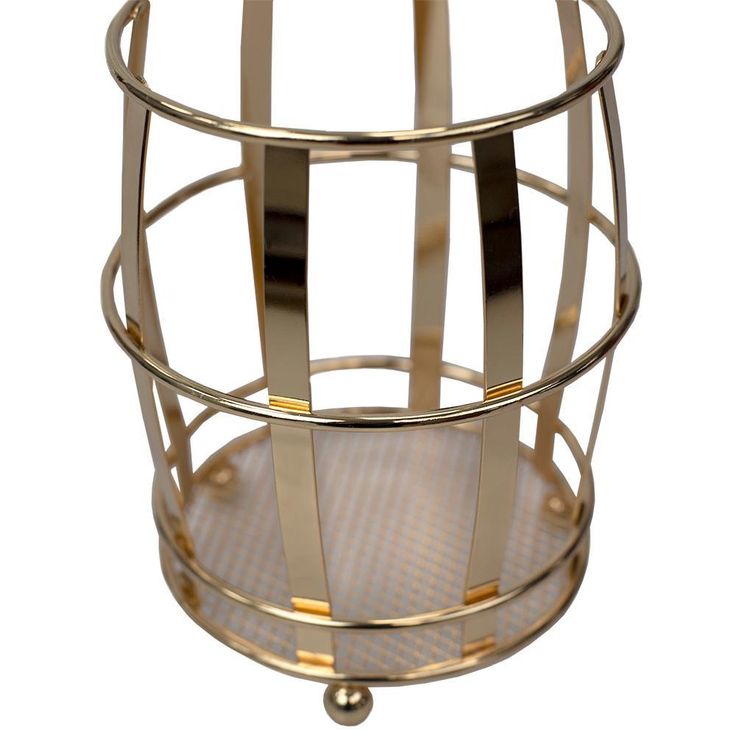 Lyon Rose Gold Steel Cutlery Holder with Mesh Bottom and Non-Skid Feet