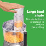 10-Cup 3-Speed Grey Food Processor with 6 Functions