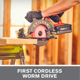 TRUEHVL 48-Volt Cordless 7-1/4 in. Worm Drive Saw Kit with TRUEHVL Battery and Diablo Blade - Super Arbor