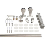Top Mount 79 in. Stainless Steel Barn Style Sliding Door Track and Hardware Set - Super Arbor