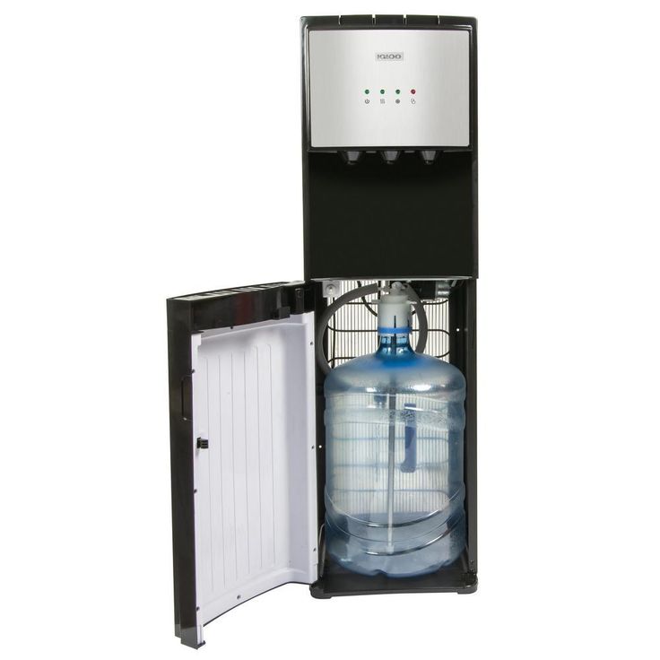 3 or 5 Gal. Water Cooler in Black with Hot, Cold and Room Temperature Water Functions