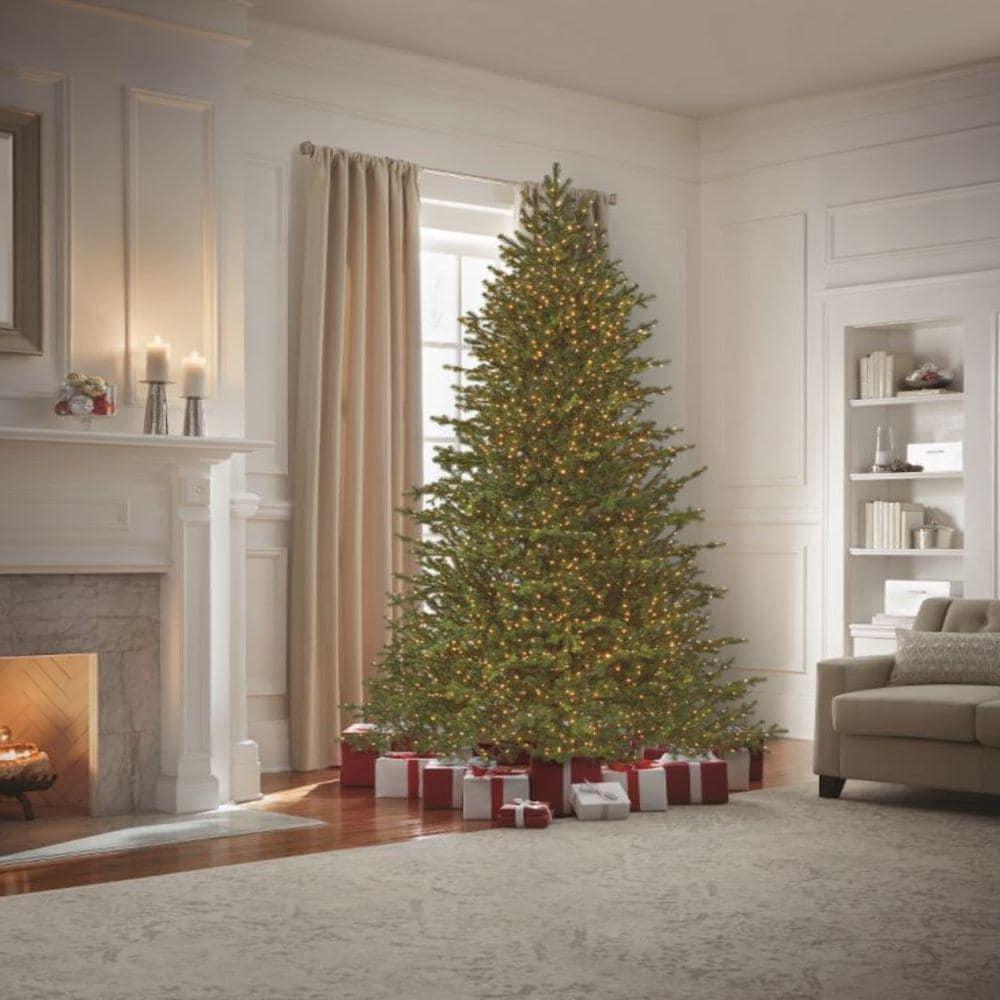 7.5 ft Elegant Grand Fir LED Pre-Lit Artificial Christmas Tree with 2000 Warm White Micro Dot Lights - Super Arbor