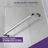 Vensea Series 34 in. x 58 in. Frameless Hinged Bathtub Door in Chrome - Super Arbor