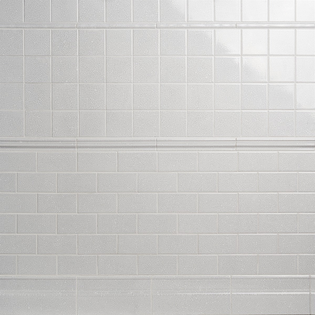 Sarina Vintage White Crackled Ceramic Subway Tile - 3x6 Glossy Finish