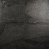 Acadia Charcoal Black 24x24 Matte Porcelain Tile - Limestone Look