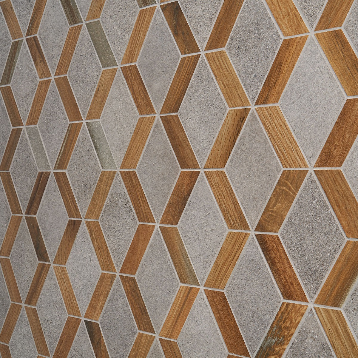 Eternal Oak Brown Diamond Matte Porcelain Mosaic Tile - Lux Tile