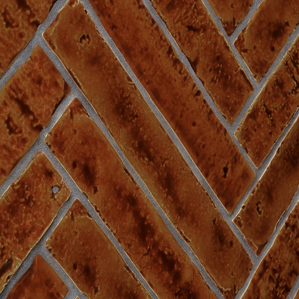 Wabi Sabi Honey Brown 1.5x9 Crackled Glossy Ceramic Tile - Lux Tile