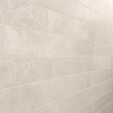 Lux Tile Marmo Perfetto Crema Beige 4x16 Semi-Polished Porcelain Tile