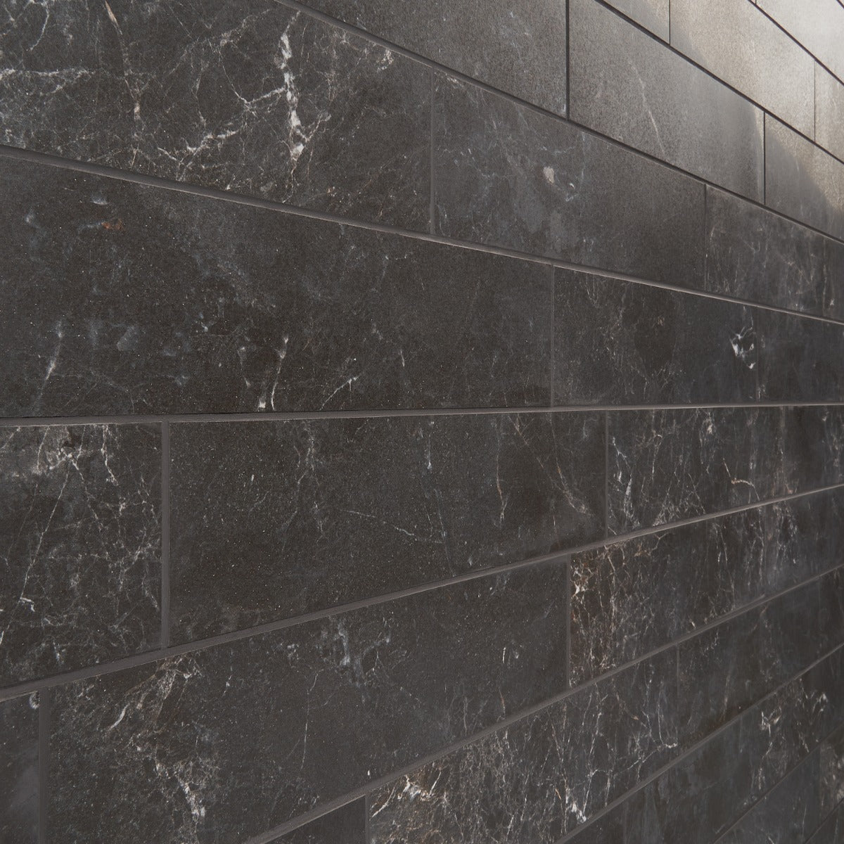 Marmo Perfetto Nero 4x16 Semi-Polished Porcelain Tile - Lux Tile