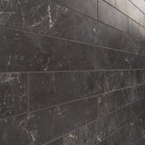 Marmo Perfetto Nero 4x16 Semi-Polished Porcelain Tile - Lux Tile