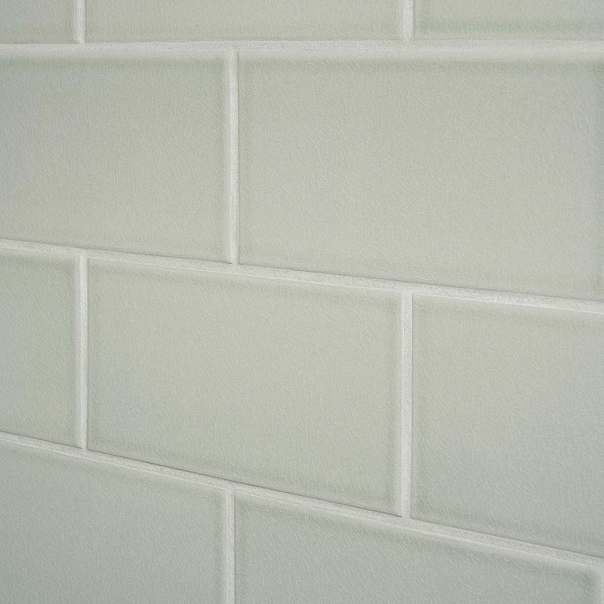 Seaside Fern Green 4x8 Crackled Glossy Ceramic Tile - Lux Tile