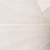 Nashville White 12x24 Polished Porcelain Tile - Travertine Look