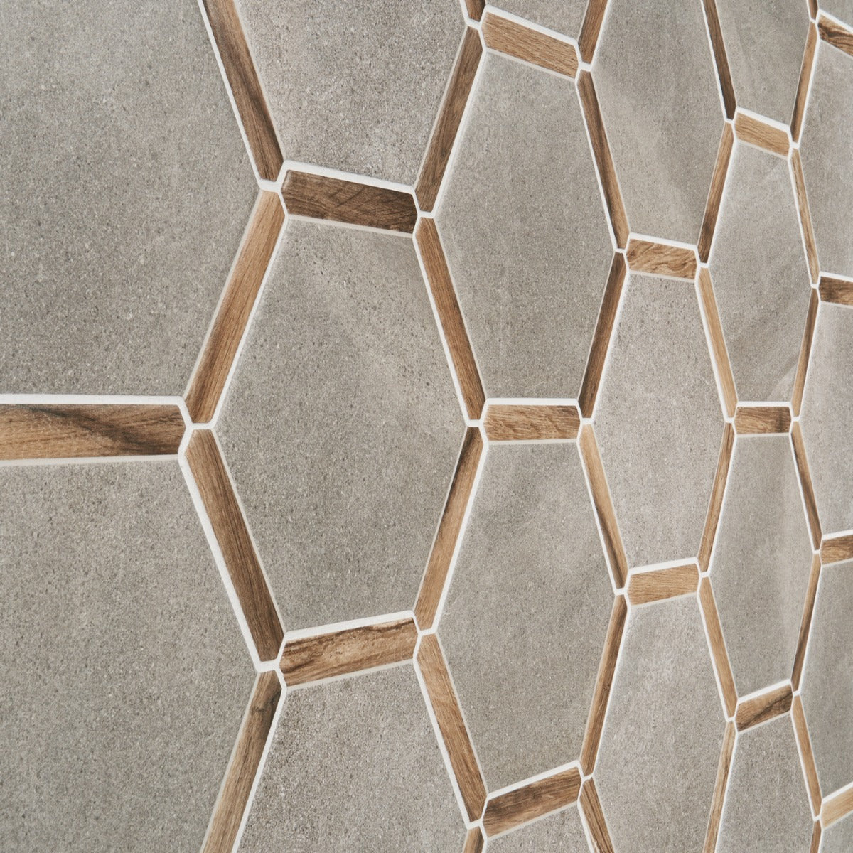 Sagon Cemento Gray 9" Hexagon Matte Porcelain Tile - Lux Tile