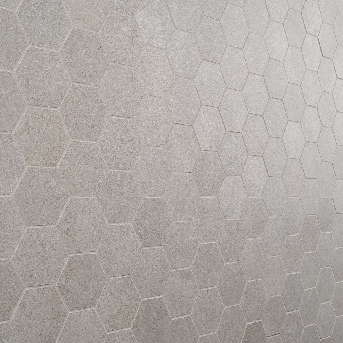 New Rock Fumo Light Gray 3" Hexagon Matte Porcelain Mosaic Tile