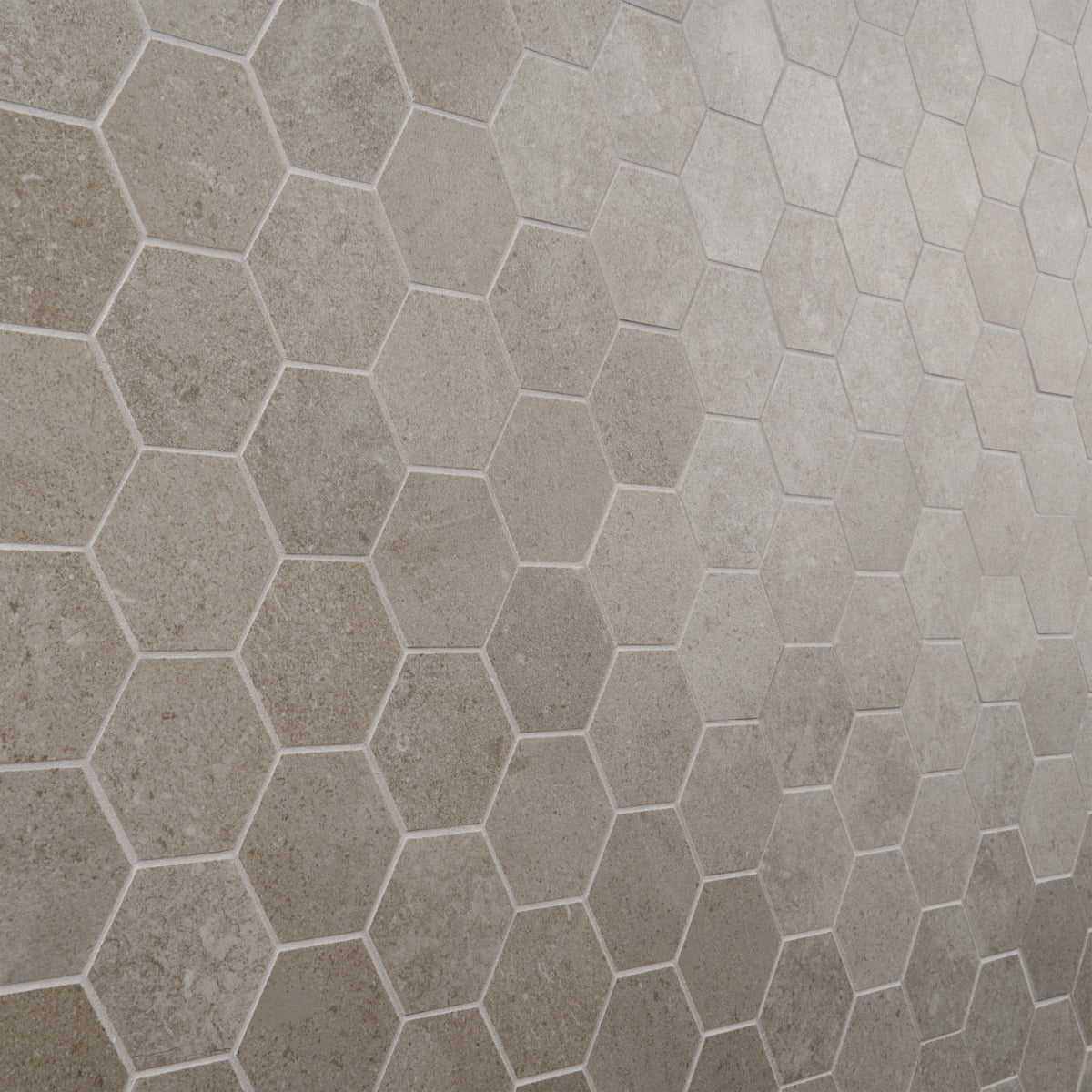 Lux Tile New Rock Tortora Beige 3" Hex Matte Porcelain Mosaic Tile