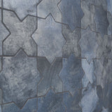 Parma Denim Blue Matte Star and Cross 6" Terracotta Look Porcelain Tile